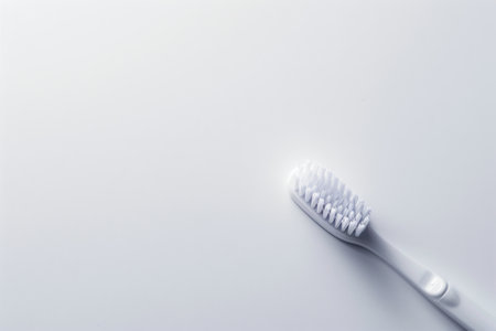 Toothbrush on a white background. Oral care. Created by ai