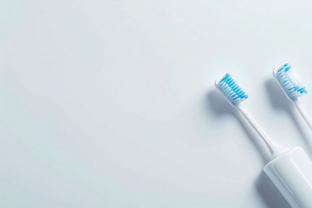 Toothbrush on a white background. Oral care. Created by aiの写真素材