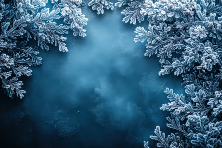 frozen background with ice. Free copy space