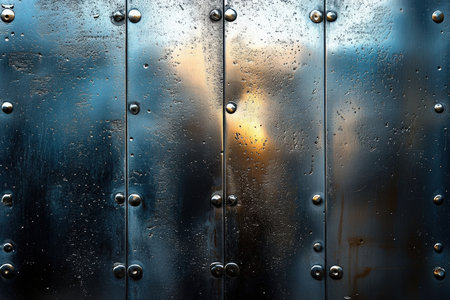 Silver metal background with texture, steel sheet.