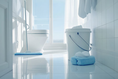 cleaning company. advertising. cleaning service, bathroom conceptの写真素材