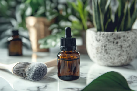 Facial mask spread evenly on a white bowl with brush beside it.