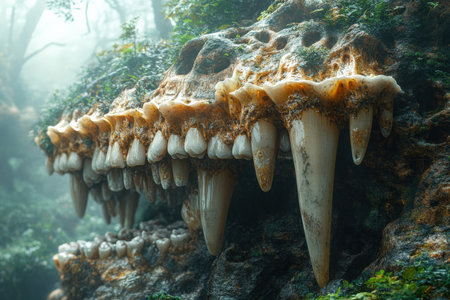 A fantasy world where teeth are the main characters.の写真素材