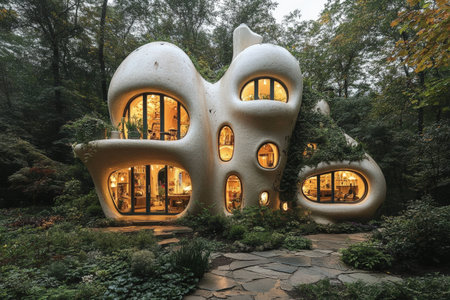 Toothbrush in sky background. Nylon bristles and plastic handles.の写真素材