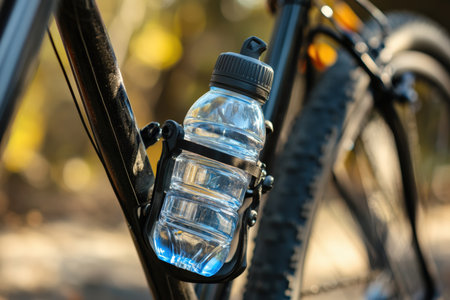 Water bottle. Bicycle bottle. Steel bottle. Drink bottle.の写真素材