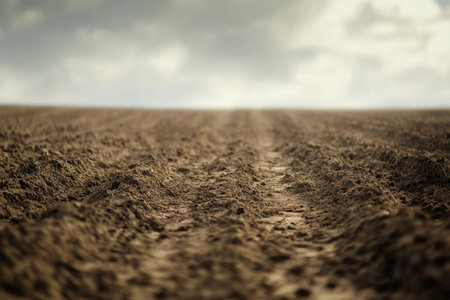 A freshly tilled field ready for planting.