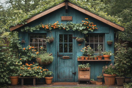 A garden tool shed.の写真素材