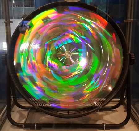 Rainbow Color Reflection from Compact Disc Spinningの写真素材