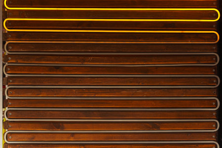 led stripe snake on wall abstract backgroundの写真素材