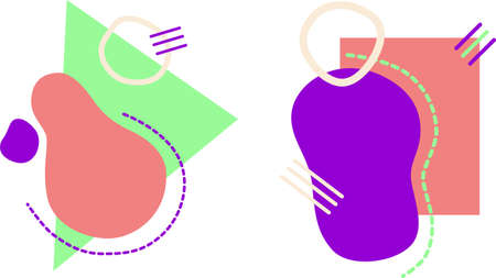 Abstract dynamic geometric elements in modern styleのイラスト素材