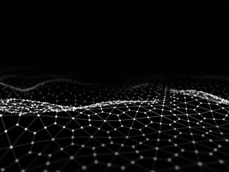 Computer geometric digital connection structure. Business inteligence technology background. Binary...