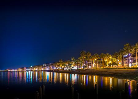 Turkey beach at nightの写真素材