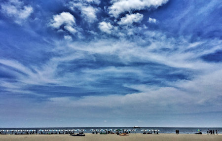 sky and oceanの写真素材