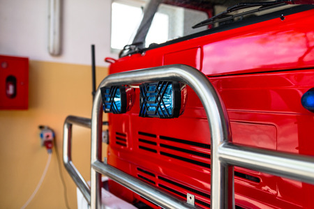 The front of the truck.