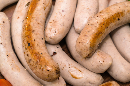 grilled mix sausagesの写真素材
