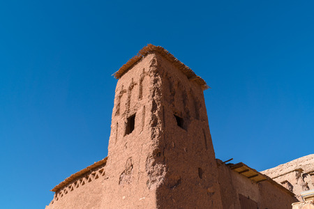 africa in histoycal maroc old construction and the blue cloudy skyの写真素材