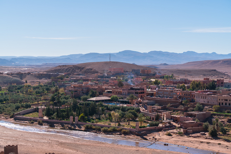 view from the top of  ait ben haddou ,Moroccoの写真素材