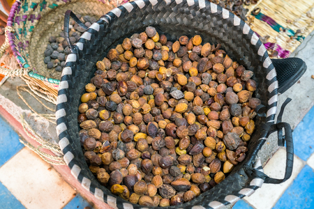 argan seeds , famous product of Moroccoの写真素材