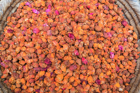 Spices and herbs  on street stal at Morocco traditional market.
の写真素材