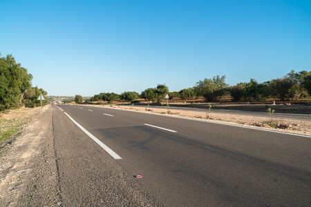 Road to Atlas Mountains in Morocco, Africaの写真素材