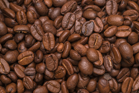 roasted coffee beans, can be used as a backgroundの写真素材