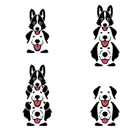 dog vector usable for t shirt, brand, etcのイラスト素材