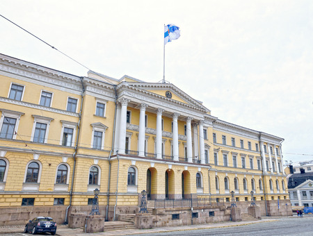 HELSINKI, FINLAND - JULY 6, 2015: Senate Building (Palace of the Government of Finland) in Helsinkiのeditorial素材