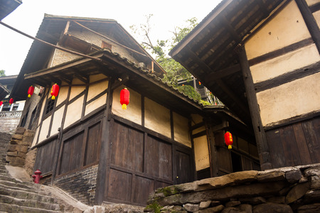 Chinese Wooden Buildingsのeditorial素材