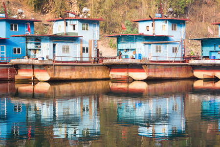 The Colorful Ship Superstructureの写真素材