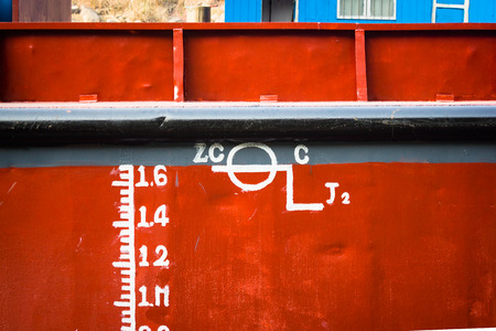 Ship Waterline Rulerの写真素材