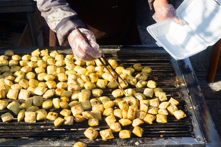 This is a photo of chinese stinky tofu, was taken in Yunnan, China.の写真素材
