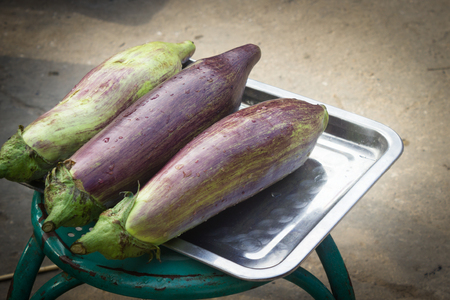 This is a photo of eggplant, was taken in Yunnan, China.の写真素材