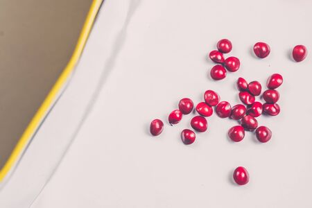 Heart shape, Adenanthera Pavonia, red sandalwood seeds.
