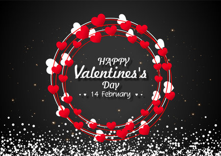 Valentines day background with beautiful Valentines day background paper style Happy valentines day greeting backgroundのイラスト素材