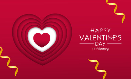 Valentines day greeting card Valentines day background Happy valentines day greeting background Valentines day background with beautiful heatsのイラスト素材