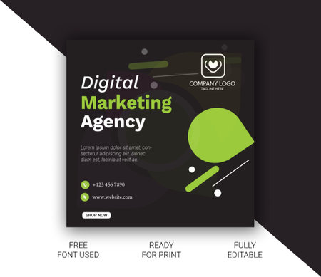 Digital marketing social media banner templateのイラスト素材