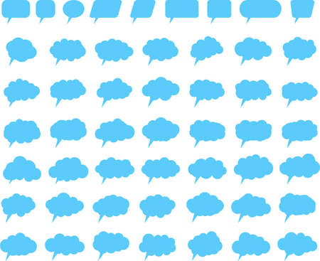 Speech Bubble set. Talk bubble. Cloud speech bubbles collection. Vectorのイラスト素材