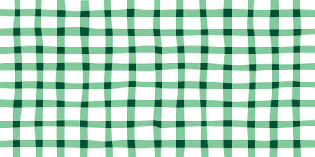 Green Gingham Checkered Seamless Pattern Background for Textile Fabric Tablecloth Wallpaper Wrapping...