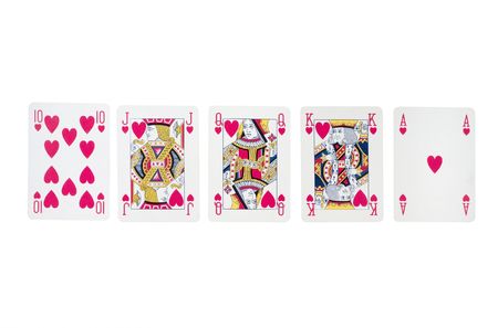 Poker hand - royal straight flush のeditorial素材