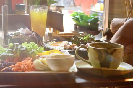 reakfast before traveling.の写真素材