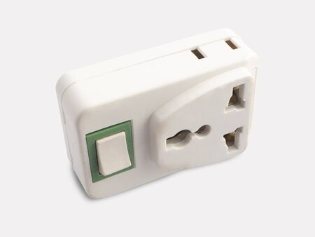 Adapter plug on a white background