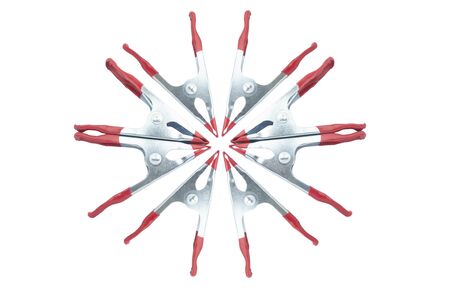 Tongs battery on a white background
