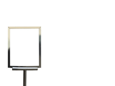 stand sign  on a white background,with clipping pathの写真素材