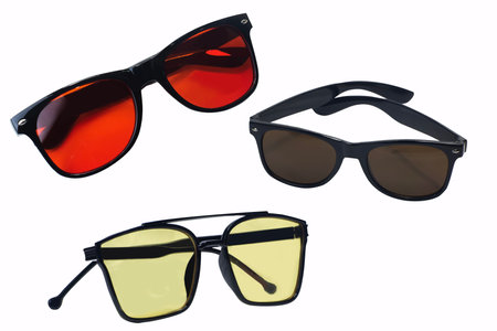 sunglasses on a white background,with clipping pathの写真素材