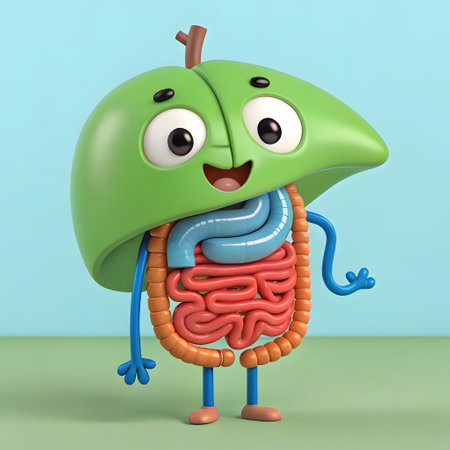 the human liver created by AI in 3Dの素材