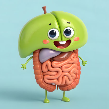 the human liver created by AI in 3Dの素材