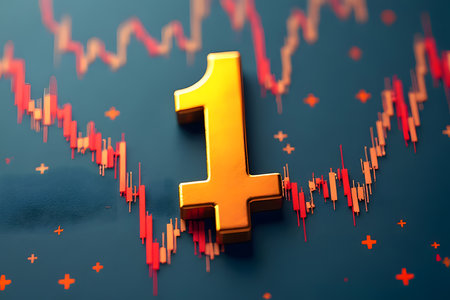 oil, stocks, gold on white paper with stock and investment symbolsの素材