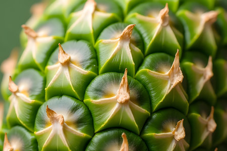 The surface of green pineapple,Medicinal properties of the pineapple It helps treat a variety of diseases such as dysentery, gonorrhea diuretic to relieve scarの素材