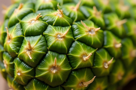 The surface of green pineapple,Medicinal properties of the pineapple It helps treat a variety of diseases such as dysentery, gonorrhea diuretic to relieve scarの素材