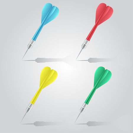 Set of darts. Vector color game concept sportのイラスト素材